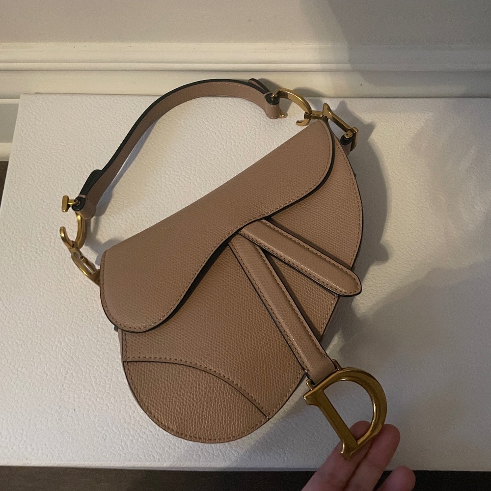 EMT 2200 Christian Dior Small Saddle Bag Nude Pink